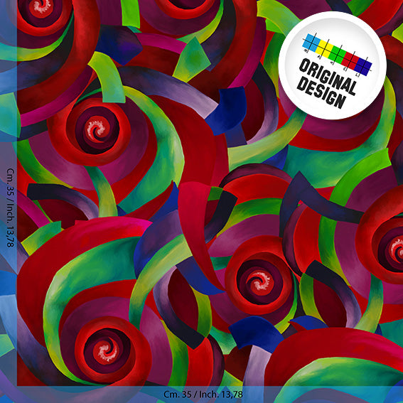 TESSUTO - Raso di cotone - Dis. 10970X