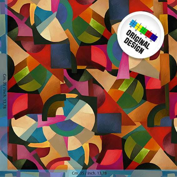 TESSUTO - Raso di cotone - Dis. 10965X